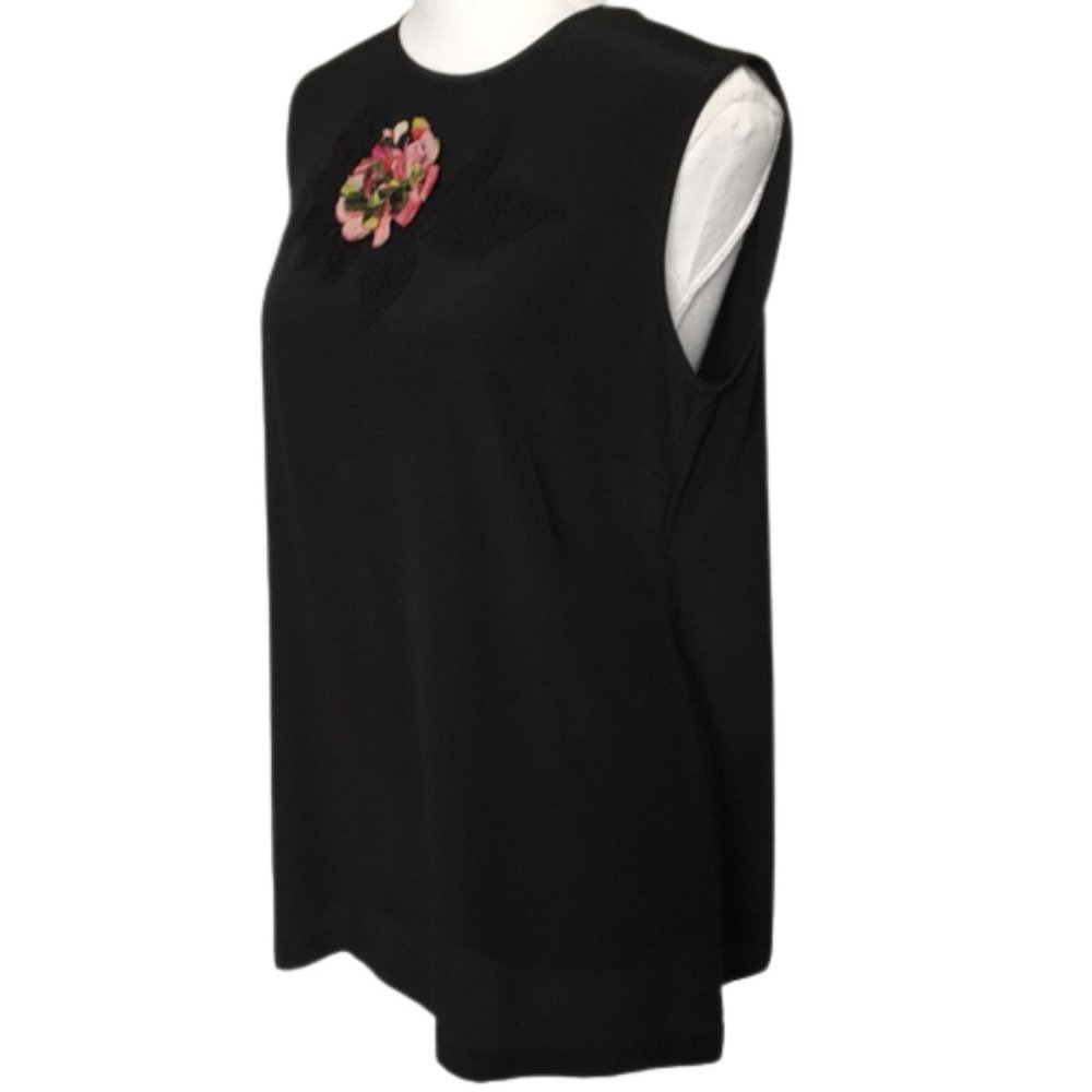 Dolce & Gabbana Blouse  Floral Applique Embroidere